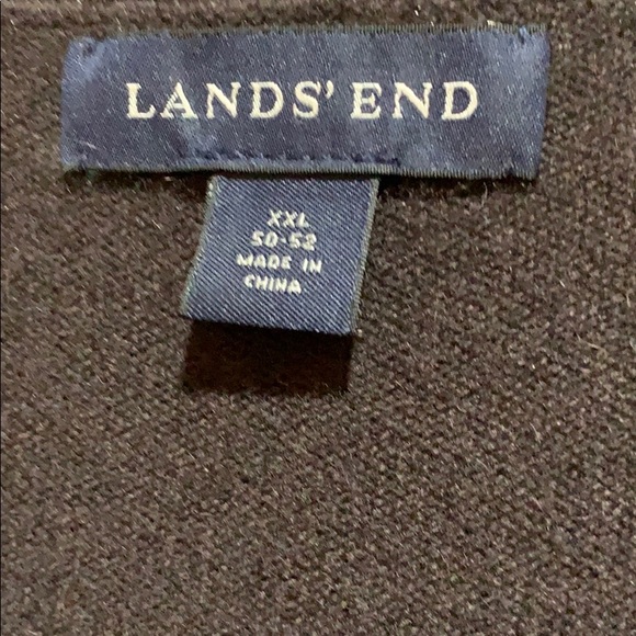 LANDS END CASHMERE SWEATER BROWN SZ XXL V NECK